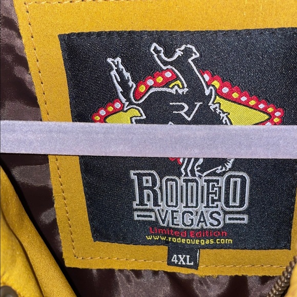 Rodeo Vegas 4XL Tan Canvas Vest NWT • Embroidered NFR Logo - Picture 5 of 16